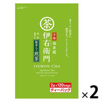 【水出し可】宇治の露製茶　伊右衛門　抹茶入り煎茶ティーバッグ 大容量　1セット（240バッグ：120バッグ入×2袋）