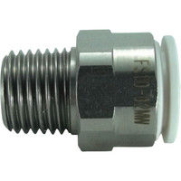 千代田通商 チヨダ ファイブSUSメイルコネクタ 白 10mm・R1/4 FS10-02MW 1個 313-7325（直送品）