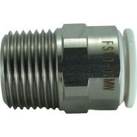 千代田通商 チヨダ ファイブSUSメイルコネクタ 白 10mm・R3/8 FS10-03MW 1個 313-7368（直送品）