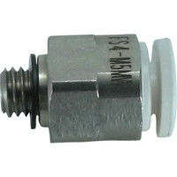 千代田通商 チヨダ ファイブSUSメイルコネクタ 白 4mm・M5X0.8 FS4-M5MW 1個 313-7813（直送品）