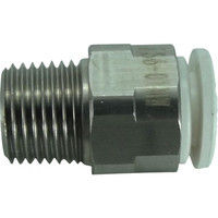 千代田通商 チヨダ ファイブSUSメイルコネクタ 白 6mm・R1/8 FS6-01MW 1個 313-7929（直送品）