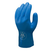 【耐油手袋】 ショーワグローブ 塩化ビニール手袋 耐油ビニローブ（裏布付） No.650 ブルー L 1双