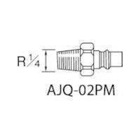 アネスト岩田 クイックジョイント(プラグ) AJQ-02PM 1個 283-6319（直送品）