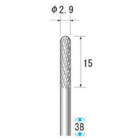 ナカニシ 超硬アロイカッター 円筒先丸(オール超硬) 刃径3mm 刃長14mm 24622 1本 297-4274（直送品）