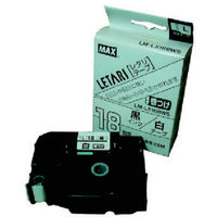 マックス MAX ビーポップミニ用巻きつけテープ 18mm幅 白×黒文字 8m巻 LM-L518BWS 1個 284-3170（直送品）
