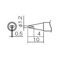 白光 こて先 1.2D型(Z) T12-D12Z 1本(1個) 294-5967（直送品）