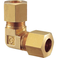 フジトク 黄銅製ユニオンエルボ Φ10 銅管用 くい込み継手 GLI-10B 1個 252-0222（直送品）