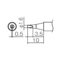 白光 こて先 1.6D型 T12-D16 1本(1個) 294-5975（直送品）