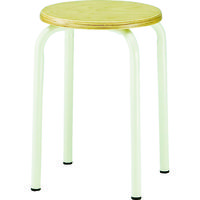 トラスコ中山 TRUSCO 丸イス 木製座・塗装脚 Φ420XH450 木目 TMF-24T 1脚 352-6577（直送品）