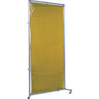 吉野 遮光フェンスアルミパイプ 1×2 接続キャスター イエロー YS-12JC-Y 1台(1個) 352-8596（直送品）