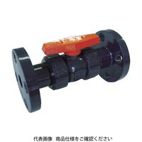 エスロン 塩ビ製ボールバルブ フランジ式 本体PVC OリングEPDM 50 長さ234mm×高さ185mm BV50FX 1個（直送品）