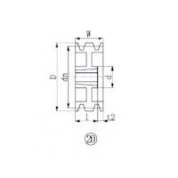 エバオン EVN ブッシングプーリー SPA 200mm 溝数3 SPA200-3 1個 380-5590（直送品）