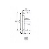 エバオン EVN ブッシングプーリー SPB 100mm 溝数3 SPB100-3 1個 380-5832（直送品）