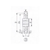 エバオン EVN ブッシングプーリー SPZ 280mm 溝数1 SPZ280-1 1個 380-7177（直送品）