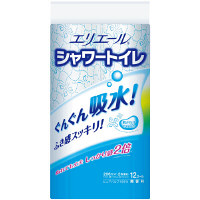 トイレットペーパー 12ロール入 パルプ ダブル 23m エリエールシャワートイレットティシュー（ブルー） 1パック（12ロール入） 大王製紙
