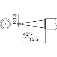 白光 こて先 0.8C型 T18-C08 1本(1個) 384-4072（直送品）