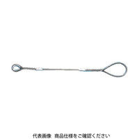 玉掛けワイヤロープスリング Wスリング Bタイプ（片端シンブル入） スリング径6mm 片端シンブル入