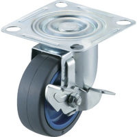 ワコーパレット ワコー エアーキャスター(自在車ストッパー付) 75mm ゴム車 AMG-75-NRDS 1個 305-2575（直送品）