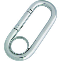 水本機械製作所 水本 ステンレス プチカラビナ(リング付) 線径10mm 長さ90mm B-163 1個 378-8831（直送品）