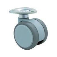 プレート式双輪キャスター（エラストマー車） 自在 _5