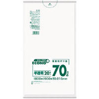 使用不可日本サニパック サニパック エコノプラス 薄手タイプ 半透明 70L 20枚 E-70 1袋(20枚) 382-7569（直送品）