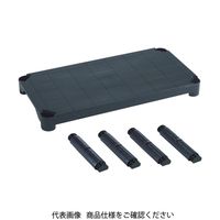 トラスコ中山 TRUSCO プラ棚用 棚板セット軽量型 脚付 800X350 黒 TPT-234S-BK 1セット 374-7115（直送品）