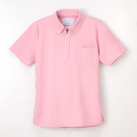 ナガイレーベン 男女兼用ニットシャツ 介護ユニフォーム ピンク S CX-2487（取寄品）