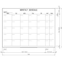 日学 ライトフレームホワイトボード罫引 予定表 （1ヶ月） 1200×890 LT-12-007（直送品）