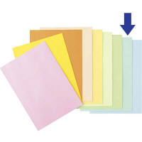 【ワゴンセール】エコノミーカラーペーパー A4 1冊（100枚入） ライトブルー アスクル