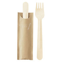 【アウトレット】木製フォーク　未晒し袋入り　1袋（50本入） オリジナル