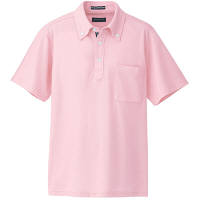 AITOZ（アイトス） 半袖ボタンダウンポロシャツ（男女兼用） 介護ユニフォーム ピンク LL AZ-7617-060（直送品）