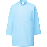 KAZEN メンズ医務衣（七分袖） サックス M 246-11（直送品）