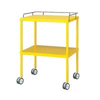 アズワン カラフル回診車 手摺付 イエロー 616×450×842mm 0-210-05 1台（直送品）