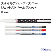 【アウトレット】三菱鉛筆(uni)　スタイルフィットディズニー　3色ブラック　芯セット　アソート　H.UE3H258D24S　1セット