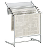 アスクル ビジネスフィット 新聞掛け プラチナシルバー 幅600（新聞ばさみ650）×奥行384×高さ787mm 1台 オリジナル 新聞はさみ5本付