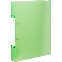 ハピラ　リングファイル丸型2穴　A4タテ　背幅40mm　カラバリ　グリーン  オリジナル