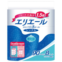 トイレットペーパー 8ロール パルプ リラックス感のある香り シングル 90m エリエールトイレットティシューコンパクト 1パック（8個入） 大王製紙
