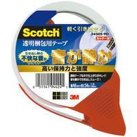 OPPテープ 透明梱包用 音が静か カッター付 No.3450S-RD 0.065mm厚 48mm×34m スコッチ スリーエムジャパン 1パック