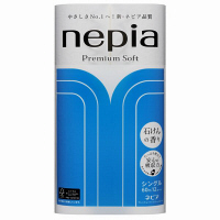 【アウトレット】トイレットペーパー　12ロール　パルプ　石けんの香り　シングル　60m　ネピアプレミアムソフトトイレットロール　1パック（12個入）　王子ネピア