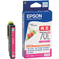 エプソン（EPSON） 純正インク ICM70L マゼンタ（増量） IC70シリーズ 1個