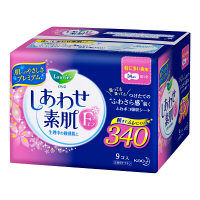 ナプキン　特に多い夜用　羽つき　34cm　ロリエエフ　しあわせ素肌　1パック（9個入）　花王