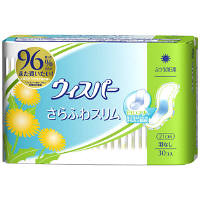 【ナプキン】【ふつうの日用】【羽なし】【21cm】【スリム】ウィスパー　さらふわスリム　1パック（30枚入）　P＆G