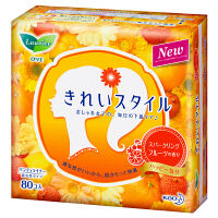 パンティライナー　香り付き　羽なし　14cm　ロリエ　きれいスタイル　1パック（80個入）　スパークリングフルーツの香り　花王