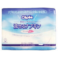 【ナプキン】【ふつう用】【21cm】セペ 流せるナプキン　羽なし　1パック（28個入）　コットン・ラボ