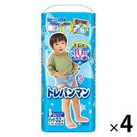 トレパンマン 男の子用 ビッグサイズ（12～22kg） 1ケース（32枚入×4パック） ユニ・チャーム