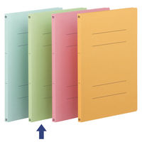 【アウトレット】アスクル 背幅のスリムなフラットファイル（エコノミータイプ）A4S グリーン 1袋（10冊入） オリジナル