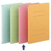 【アウトレット】アスクル　背幅のスリムなフラットファイル（エコノミータイプ）A4S　ピンク　1袋（10冊入） オリジナル