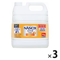 ナノックスワン（NANOX one）スタンダード 業務用 洗濯洗剤 濃縮 液体 詰め替え 4kg 1箱(3個入)　ライオン