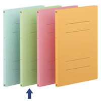 【アウトレット】アスクル　背幅のスリムなフラットファイル（エコノミータイプ）A4S　グリーン　1セット（30冊：10冊入×3袋） オリジナル