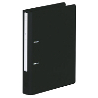 リヒトラブ　D型リングファイル（ラウンドデザイン）　黒